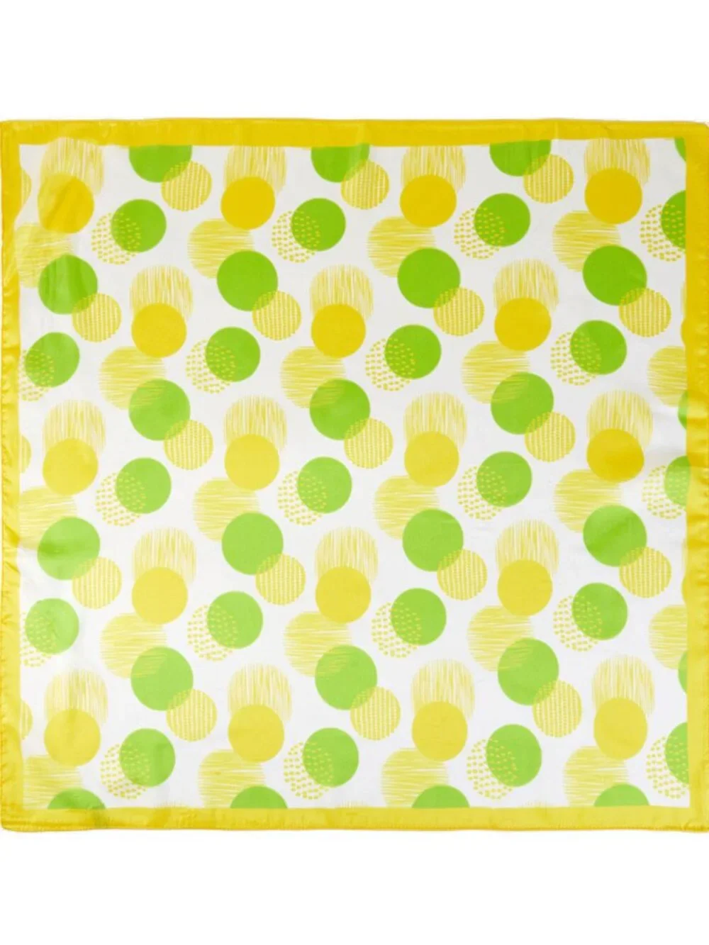 Tigerstars Abstract Yellow Dot Pattern Square Bandana Scarf